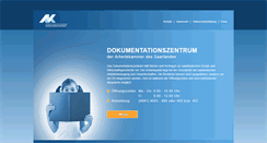 Desktop Screenshot of dokuzentrum.arbeitskammer.de