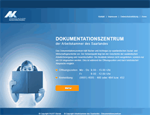 Tablet Screenshot of dokuzentrum.arbeitskammer.de